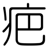疤: Gerundet