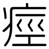 痙: Gerundet