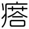 瘩: Gerundet
