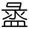 盝: Gerundet