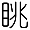 眺: Gerundet