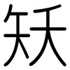 矨: Gerundet 矨: Gerundet