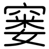 窭: Gerundet