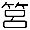 筥: Gerundet