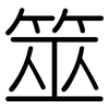 筮: Gerundet