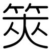 筴: Gerundet