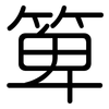 箄: Gerundet