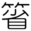 箵: Gerundet