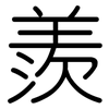 羨: Gerundet