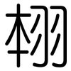 翉: Gerundet 翉: Gerundet