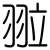 翋: Gerundet