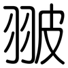翍: Gerundet