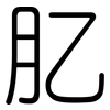 肊: Gerundet