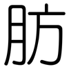 肪: Gerundet