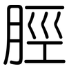 脛: Gerundet