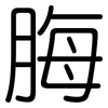 脢: Gerundet