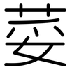 荽: Gerundet