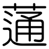 蓪: Gerundet