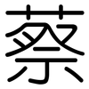 蔡: Gerundet