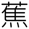 蕉: Gerundet