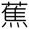 蕉: Gerundet