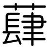 蕼: Gerundet