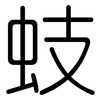 蚑: Gerundet