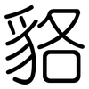 貉: Gerundet