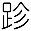 跈: Gerundet