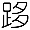 跢: Gerundet
