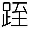 跮: Gerundet