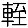 輊: Gerundet