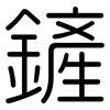 鏟: Gerundet
