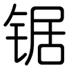 锯: Gerundet