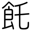 飥: Gerundet