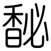 馝: Gerundet