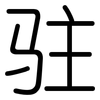驻: Gerundet