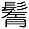 鬌: Gerundet