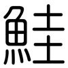 鮭: Gerundet