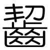 齧: Gerundet 齧: Gerundet